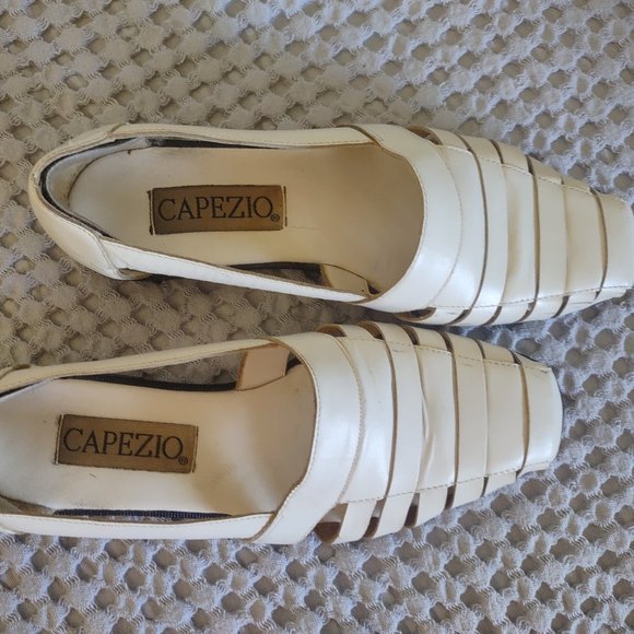 Capezio Shoes Vintage White Leather Capezio Sandal 75 Poshmark